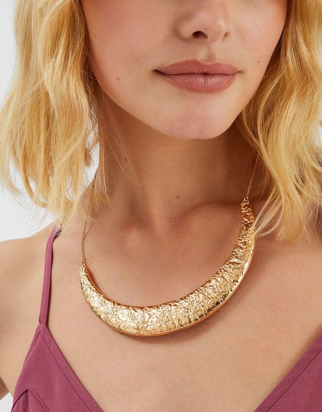 Accessorize Textured Crescent Collar Necklace