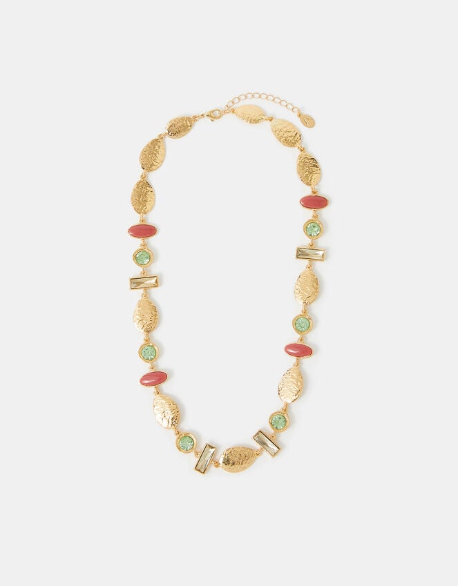 Accessorize Textured Gemstone Necklace