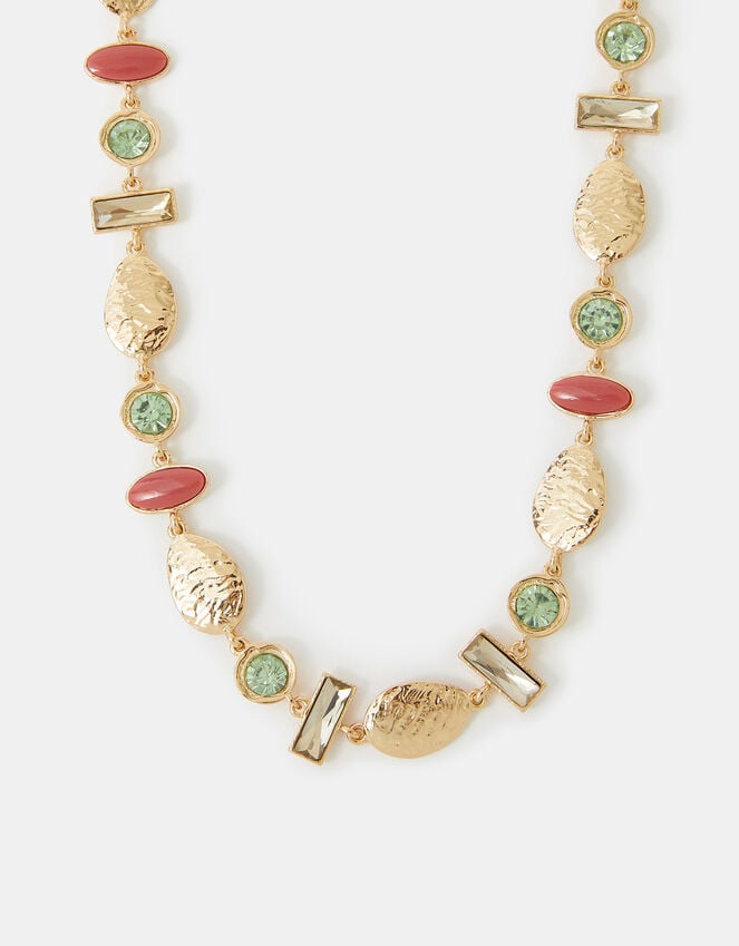 accessorize Textured Gemstone Necklace