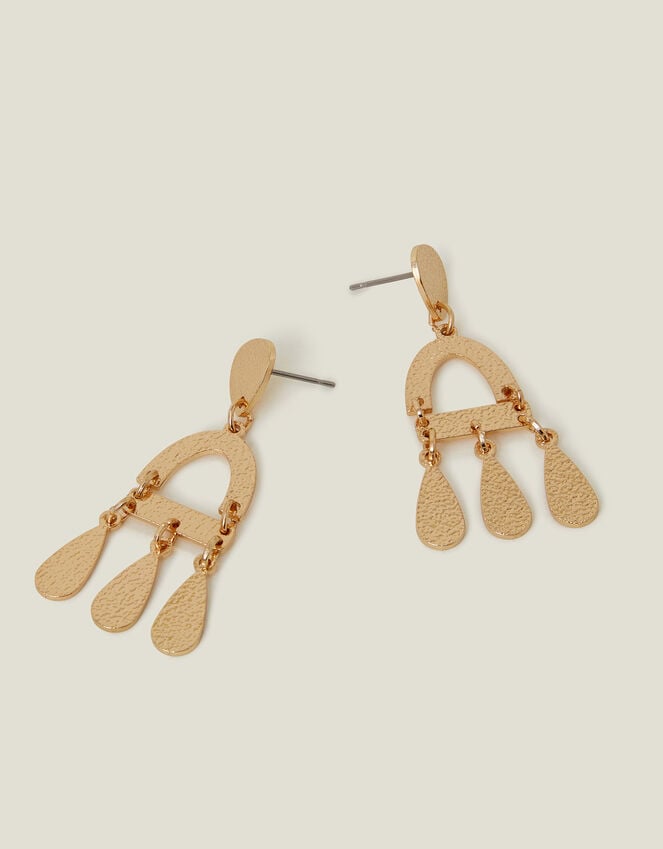 accessorize Textured Triple Drop Earrings