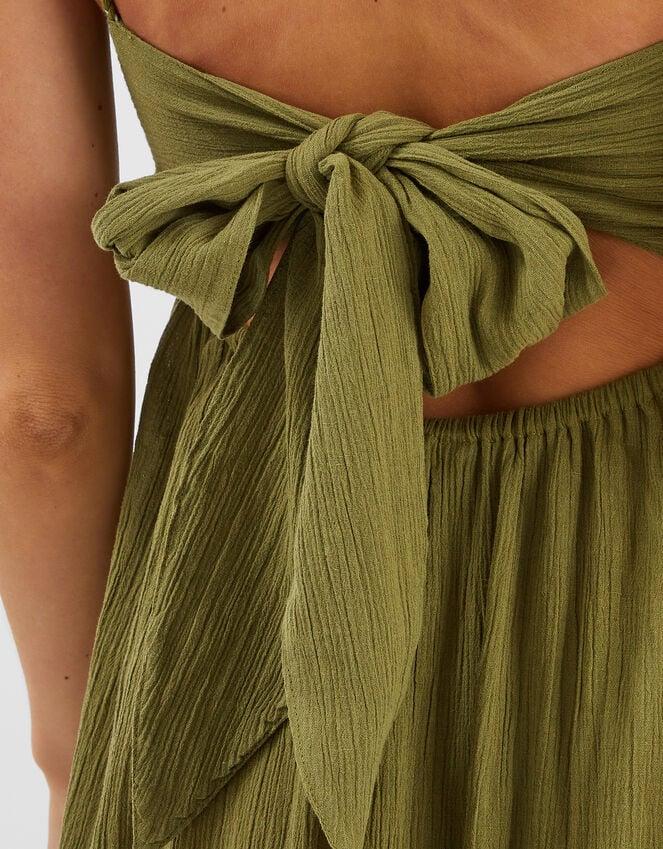 Accessorize Tie-Back Sleeveless Maxi Dress Green