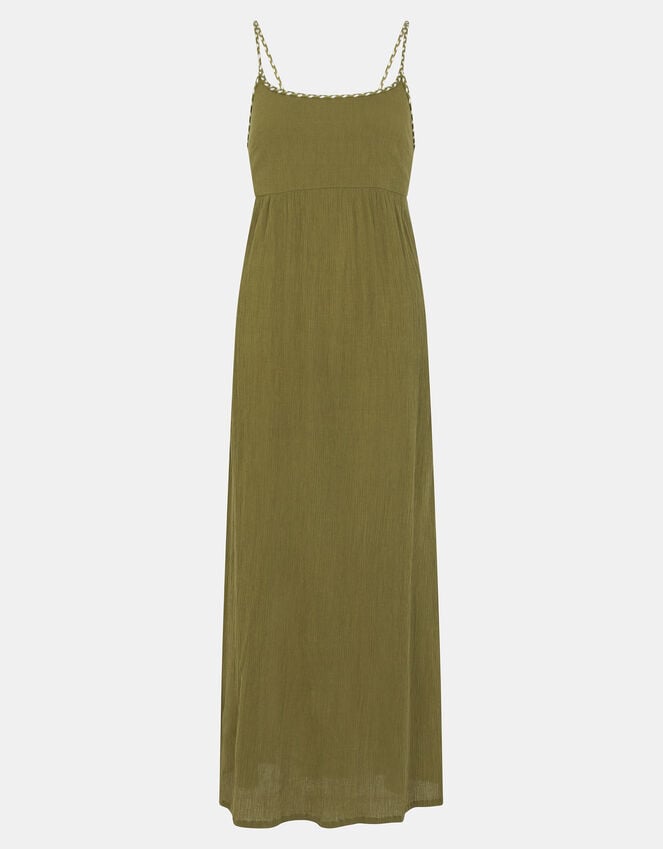 Accessorize Tie-Back Sleeveless Maxi Dress Green