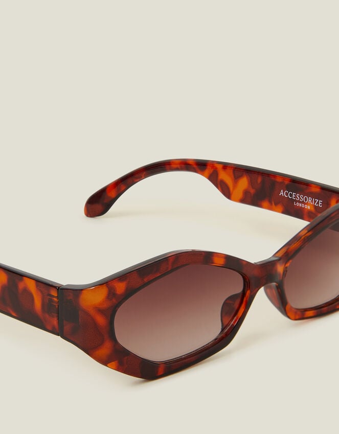 Accessorize Tort Resin Geometric Sunglasses
