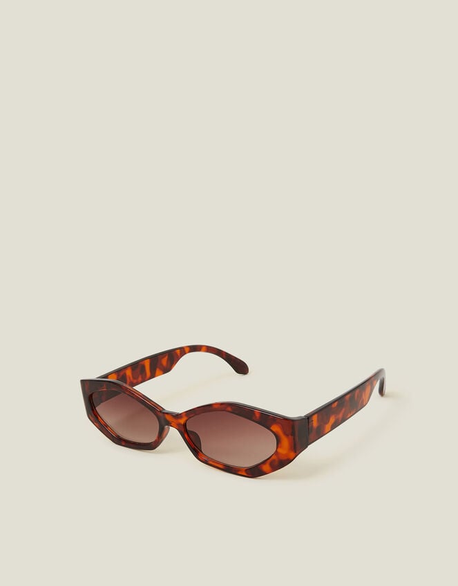accessorize Tort Resin Geometric Sunglasses