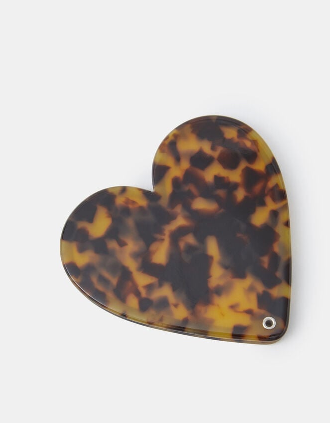 Accessorize Tort Resin Heart Compact Mirror