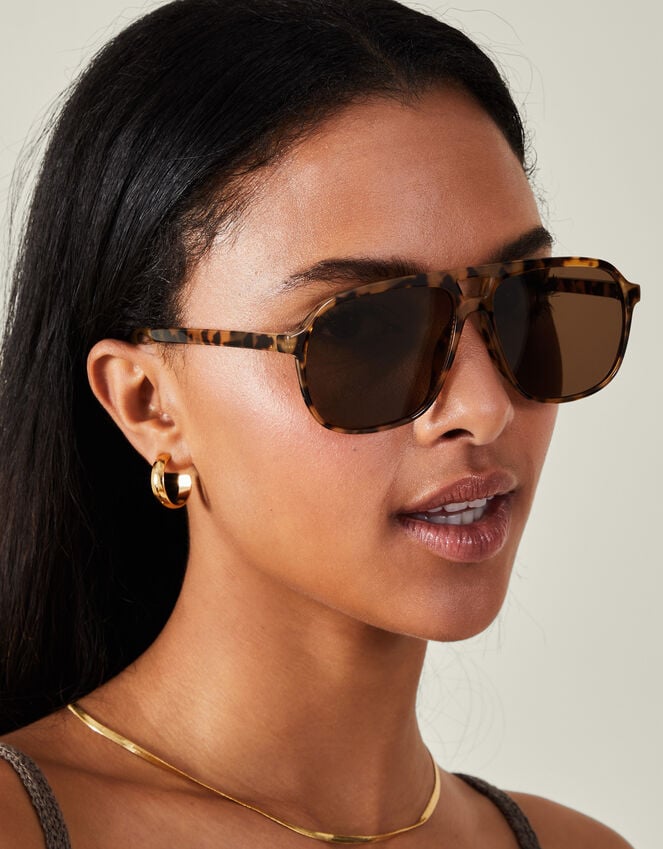 accessorize Tortoiseshell Aviator Sunglasses