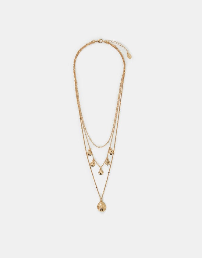 Accessorize Triple Layered Disc Necklace