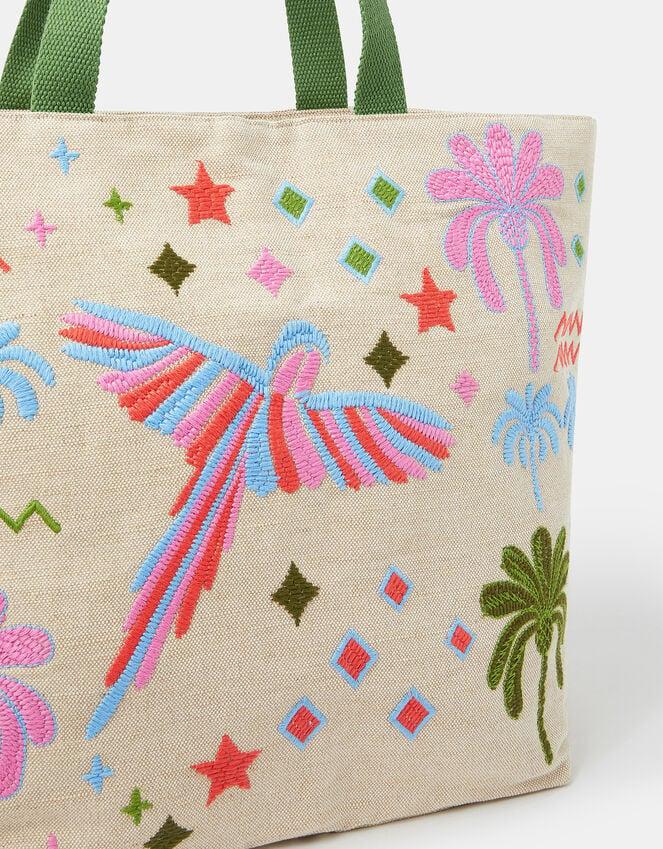 Accessorize Tropical Embroidered Tote Beach Bag
