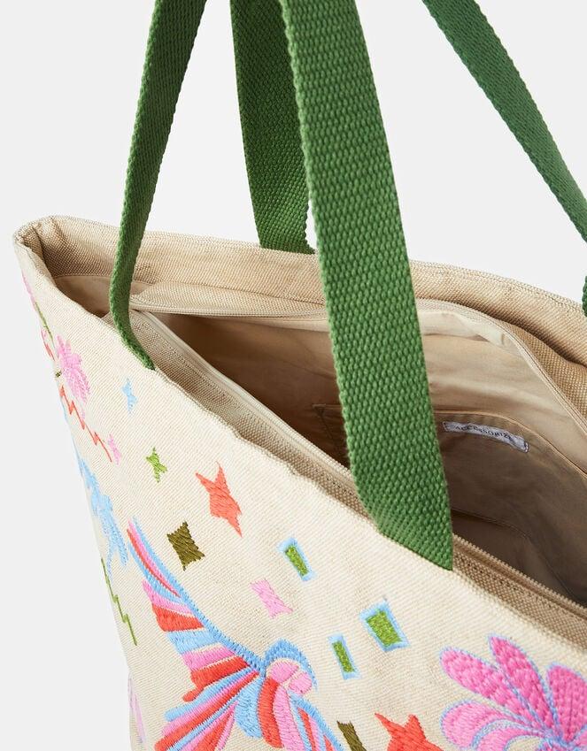 Accessorize Tropical Embroidered Tote Beach Bag