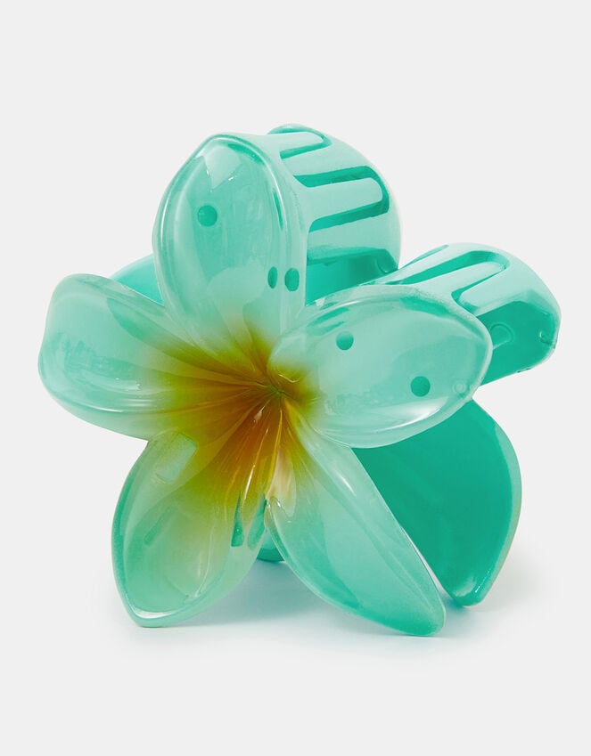 Accessorize Tropical Flower Claw Clip Turquoise