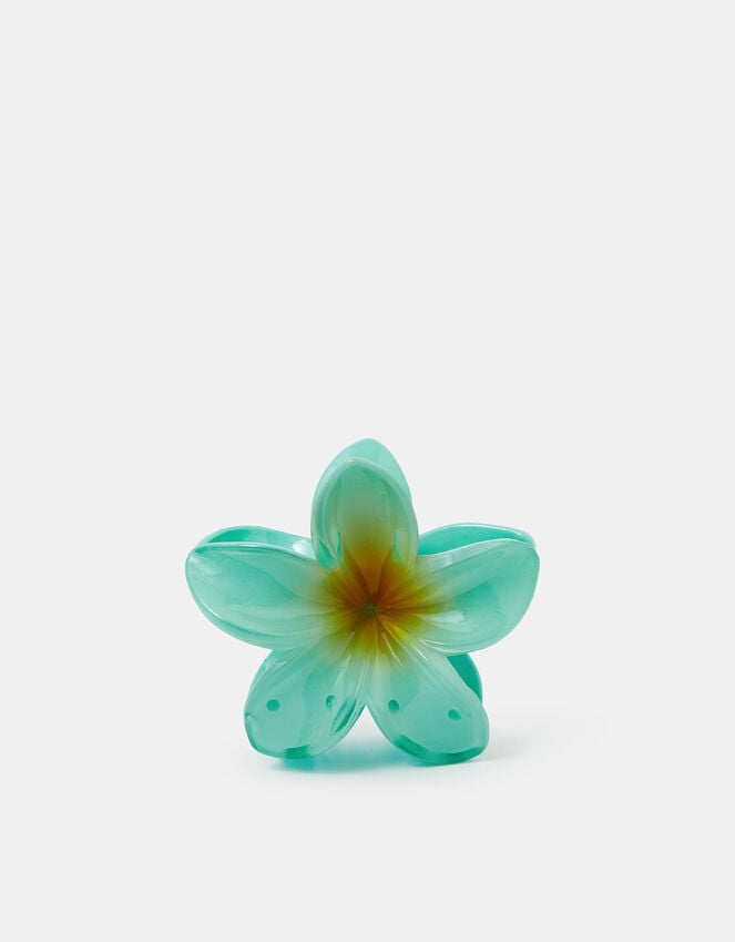 accessorize Tropical Flower Claw Clip Turquoise