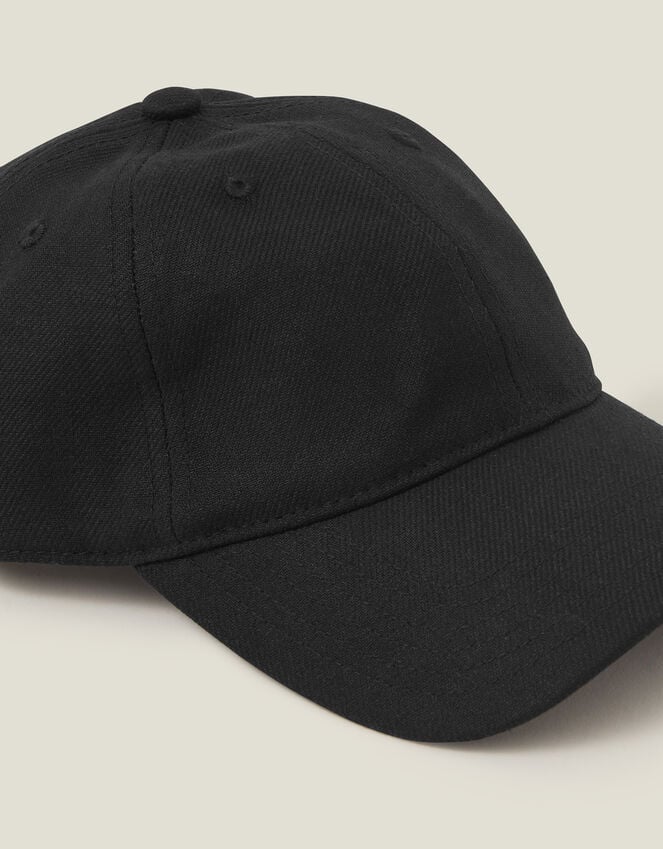 Accessorize Twill Baseball Cap Black