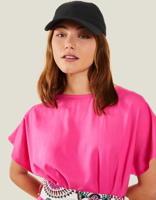 Accessorize Twill Baseball Cap Black