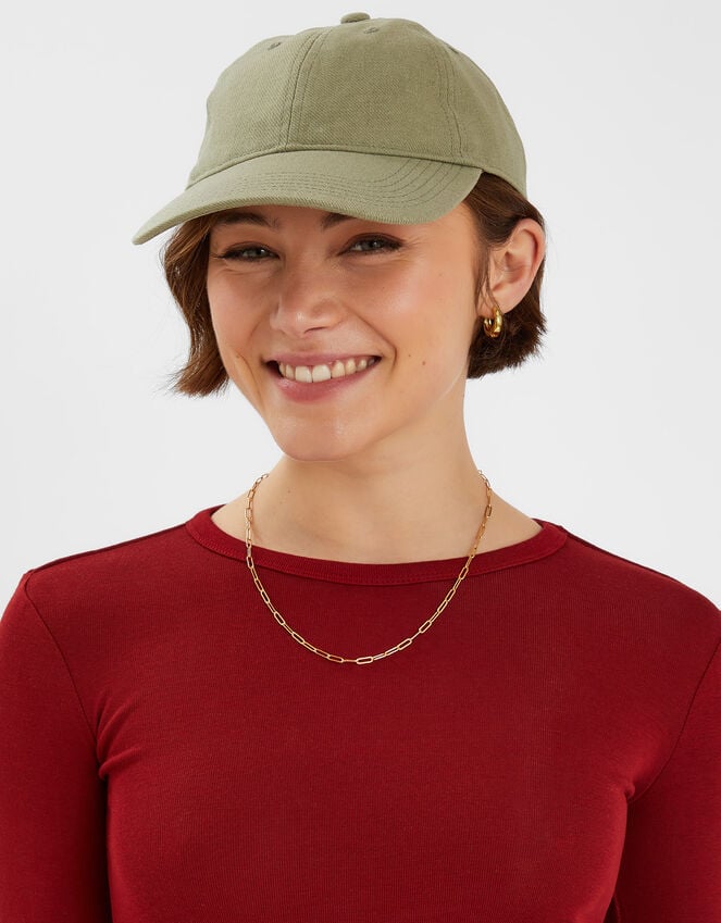 Accessorize Twill Baseball Cap Green