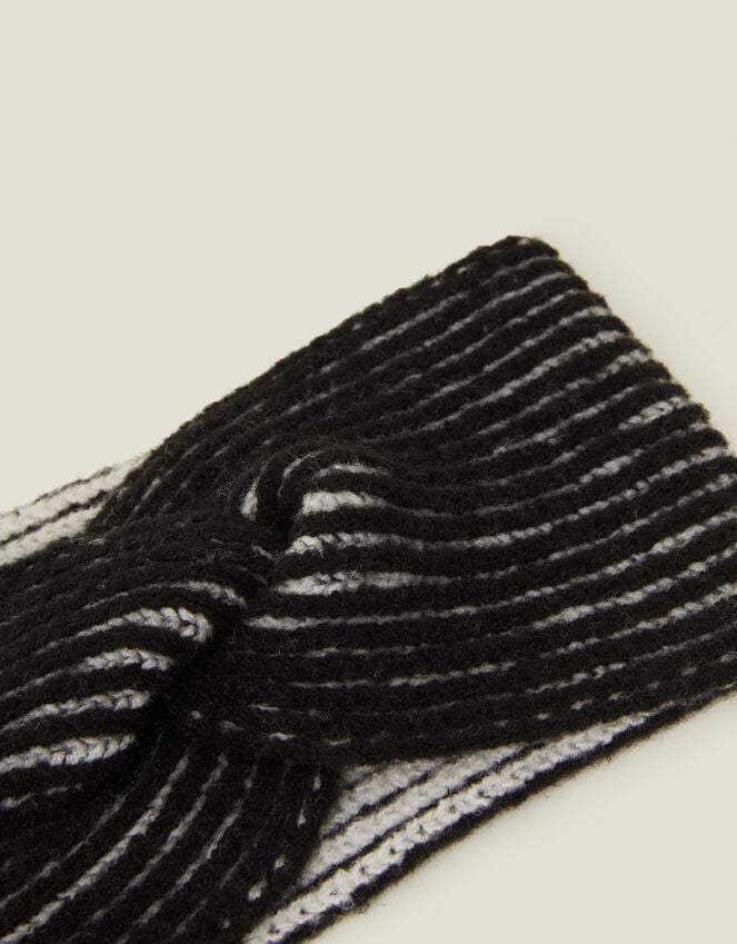 Accessorize Twist Knit Bando Headband Black