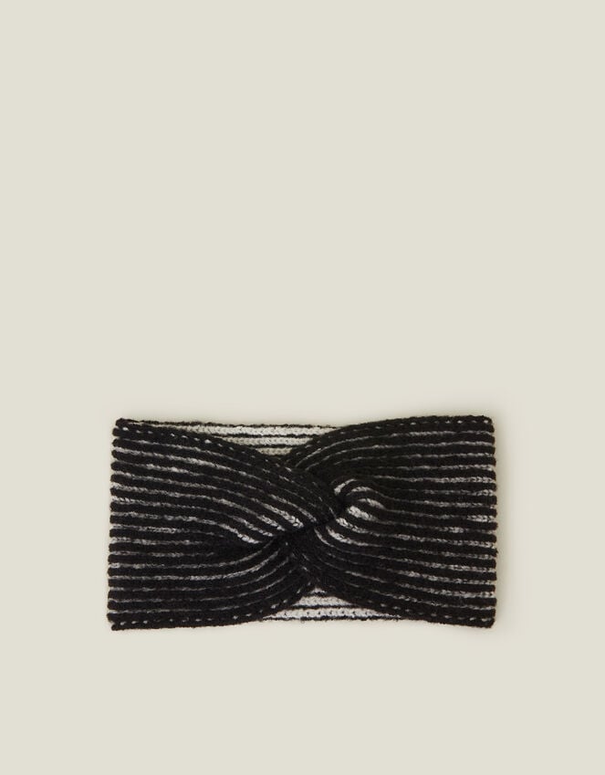 accessorize Twist Knit Bando Headband Black