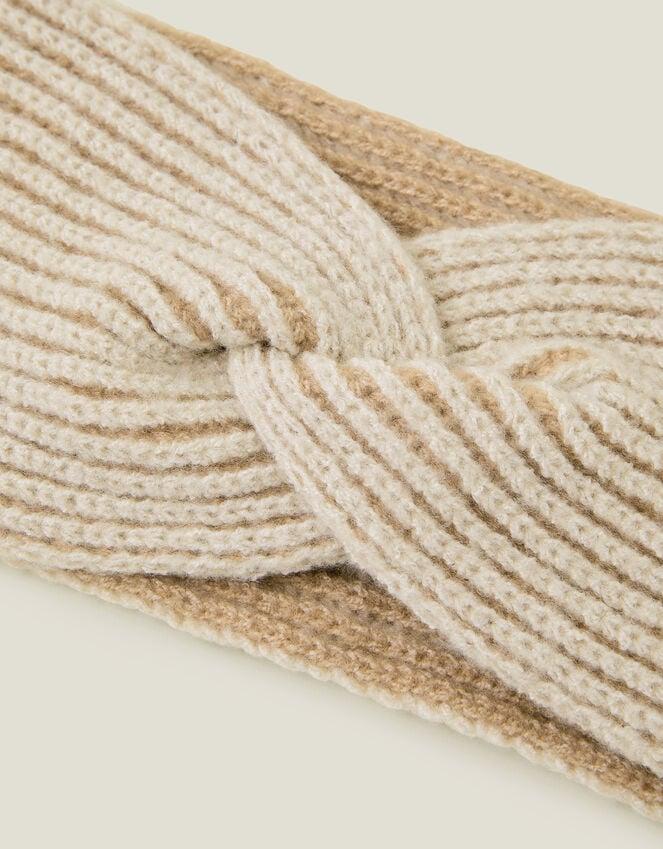 Accessorize Twist Knit Bando Headband Natural