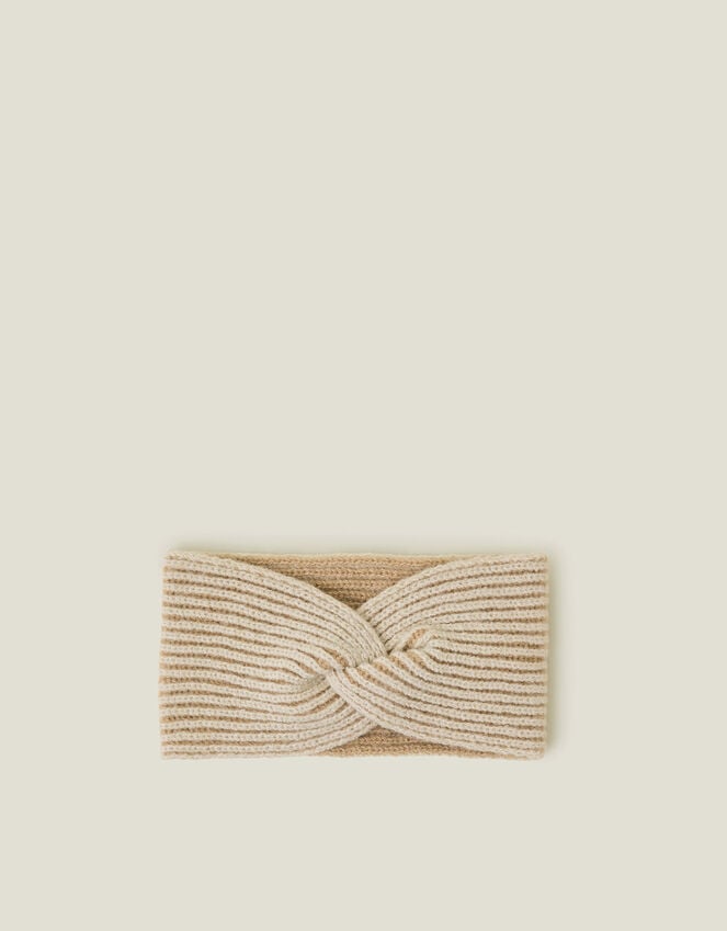 accessorize Twist Knit Bando Headband Natural