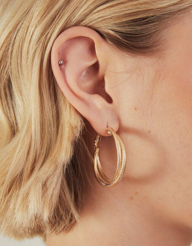 Accessorize Twist Texture Hoop Earrings