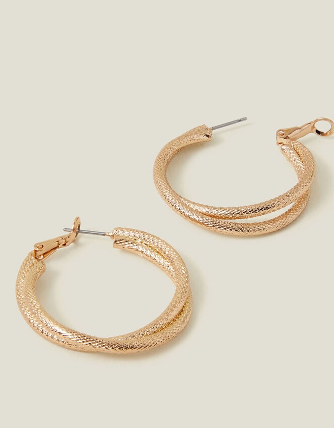 accessorize Twist Texture Hoop Earrings