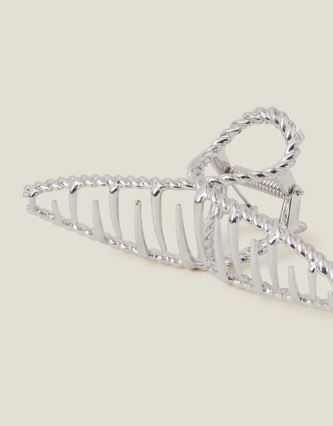 Accessorize Twisted Metal Claw Clip Silver