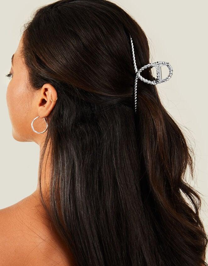 Accessorize Twisted Metal Claw Clip Silver