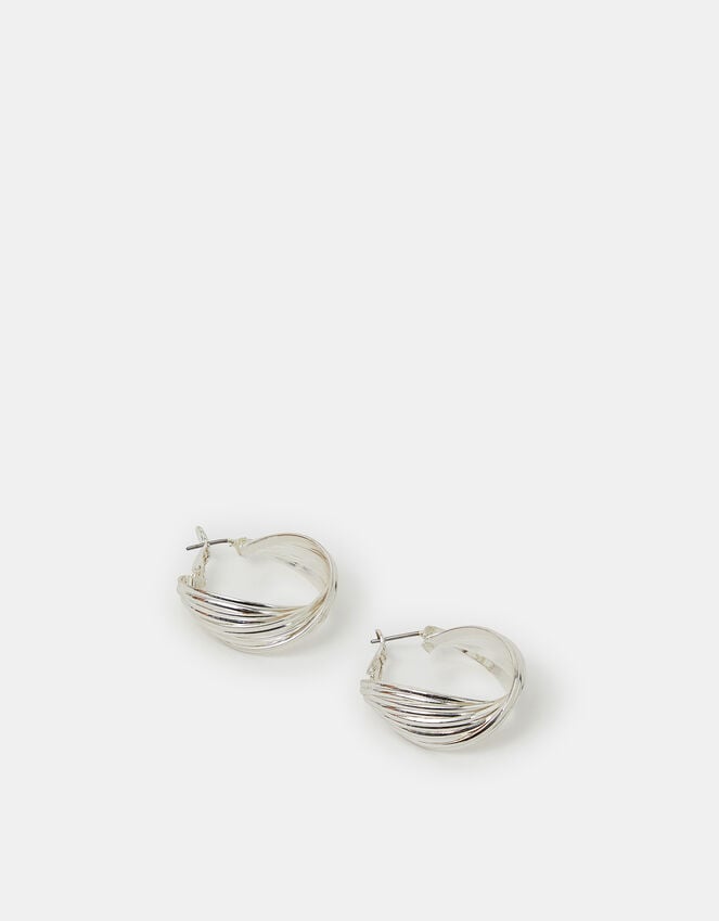 Accessorize Twisted Ridge Hoop Earrings