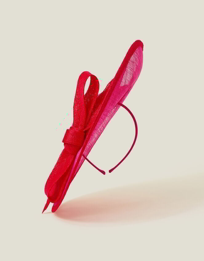 Accessorize Two Tone Bow Disc Fascinator Pink
