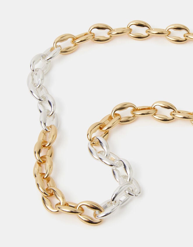Accessorize Two-Tone Chunky Link Chain Necklace