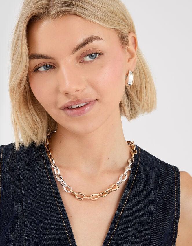 Accessorize Two-Tone Chunky Link Chain Necklace