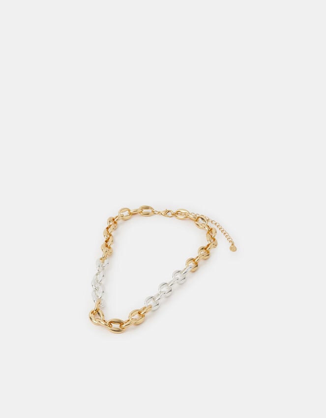 accessorize Two-Tone Chunky Link Chain Necklace