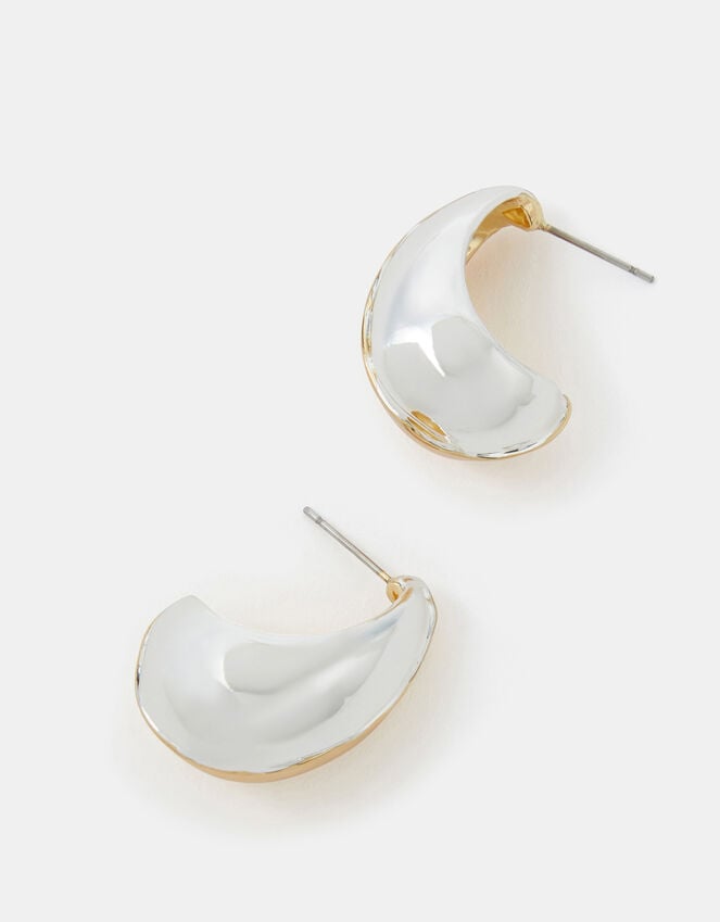 accessorize Two-Tone Curve Drop Earrings