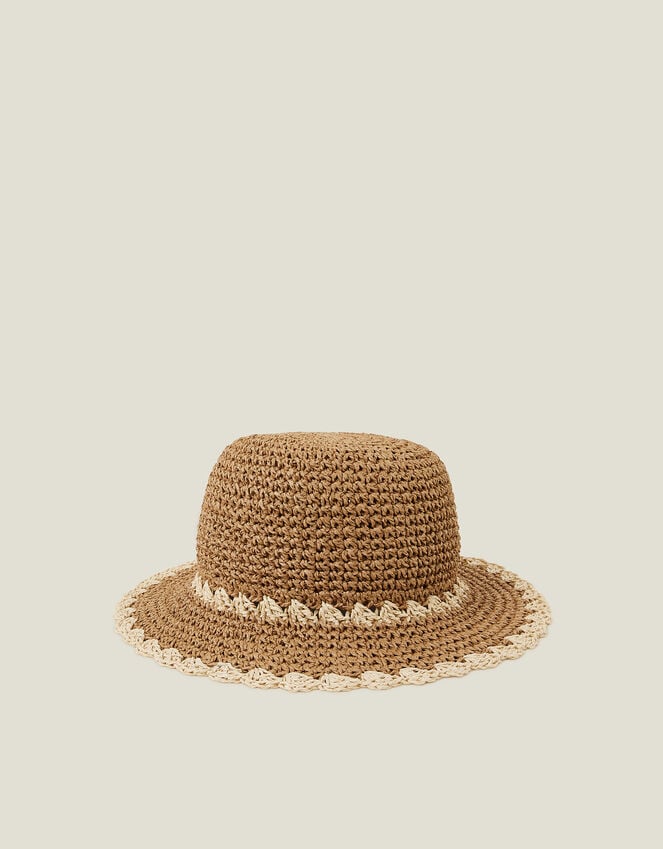 accessorize Two-Tone Scallop Edge Bucket Hat