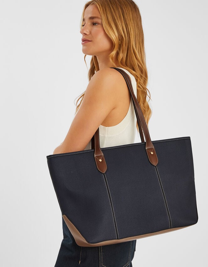 accessorize Two Tone Zip Tote Bag