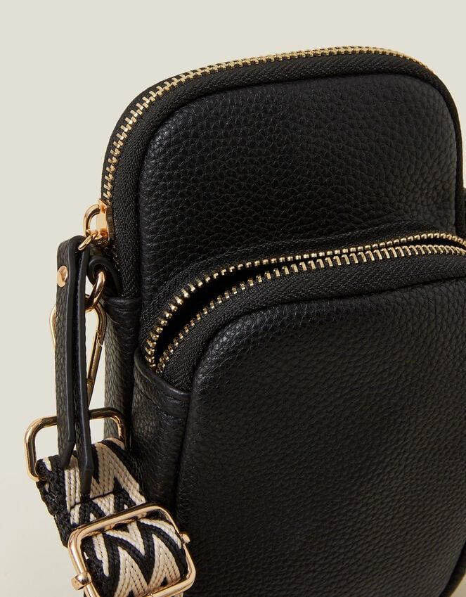 Accessorize Webbing Strap Phone Bag Black
