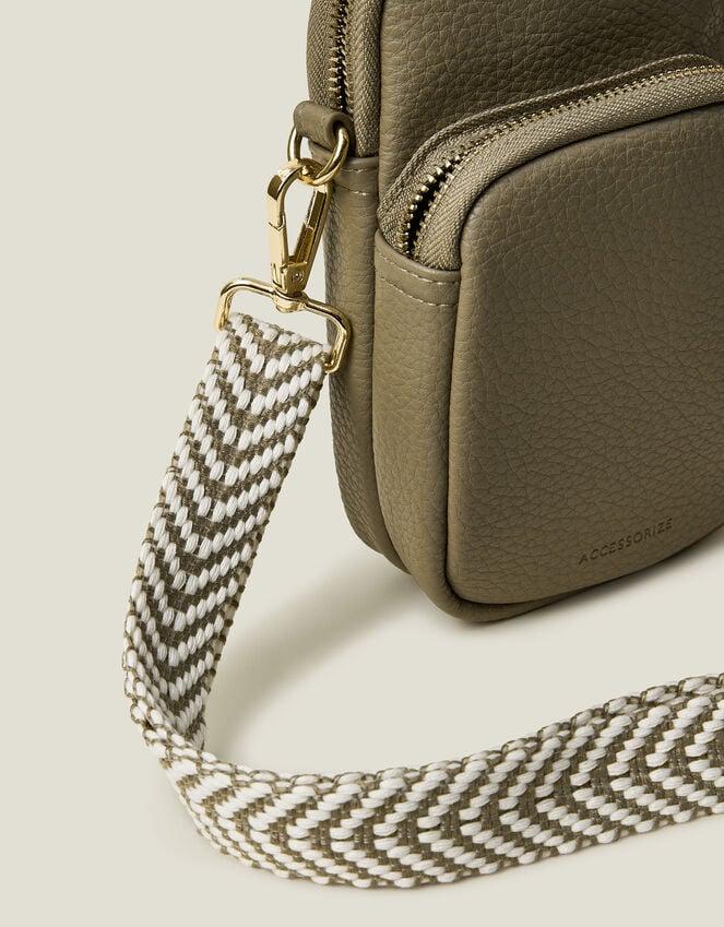 Accessorize Webbing Strap Phone Bag Green