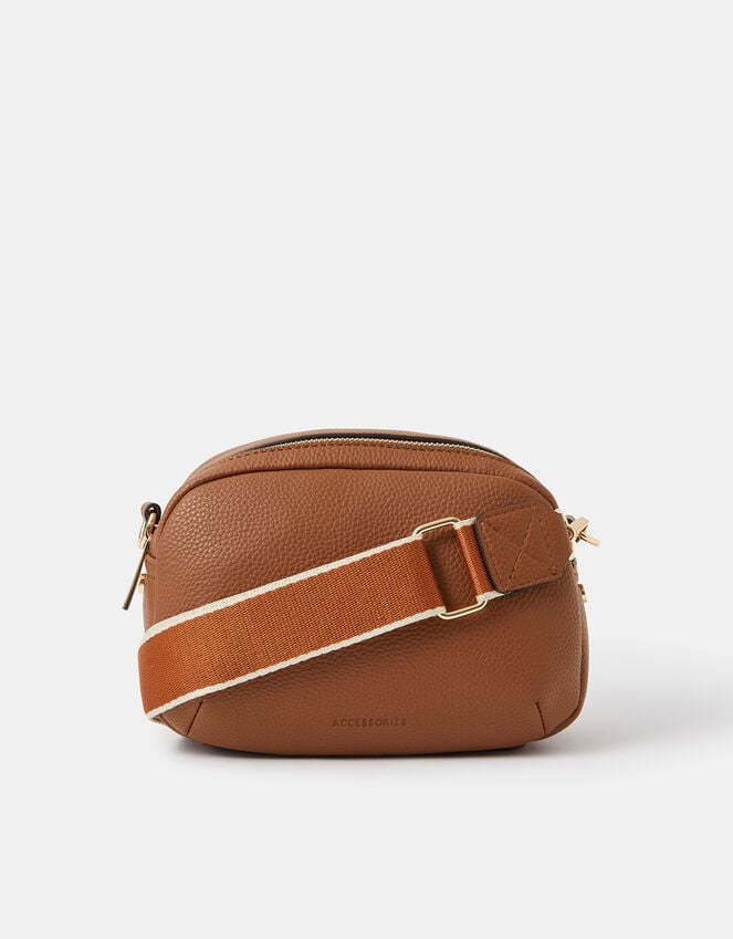 accessorize Webbing Strap Small Crossbody Bag Tan