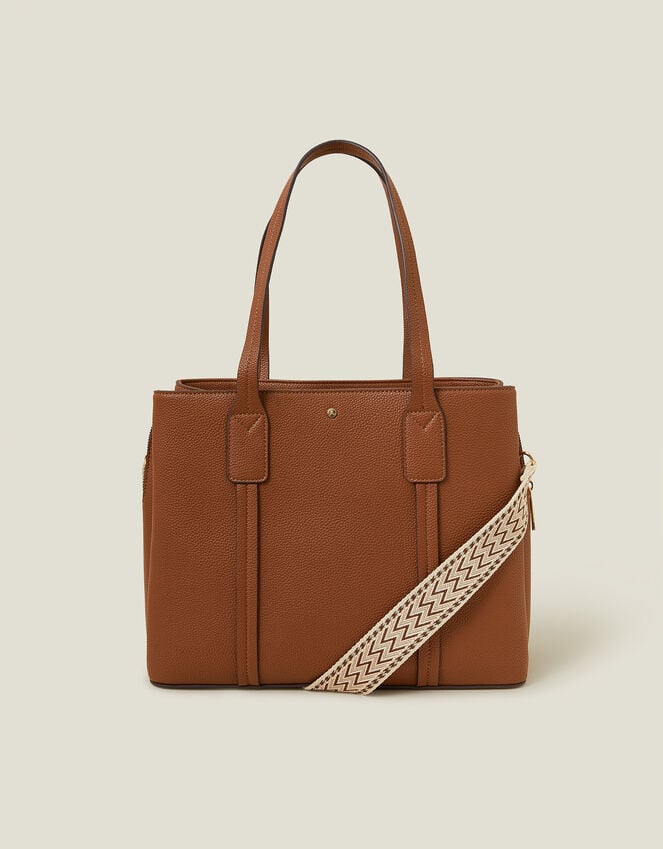 Accessorize Webbing Strap Tote Bag Tan