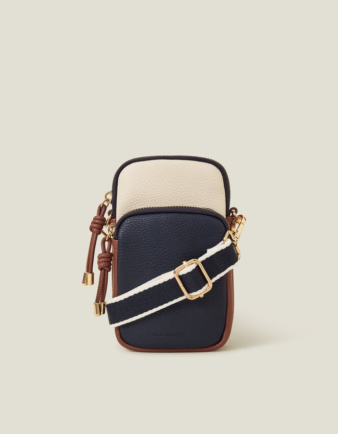 accessorize Webbing Strap Zip Phone Bag