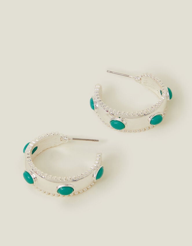 accessorize Western Stone Hoop Earrings
