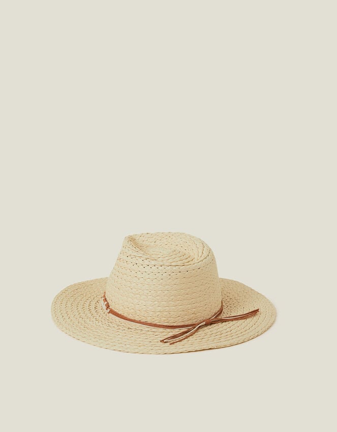 Accessorize Western Straw Fedora Hat
