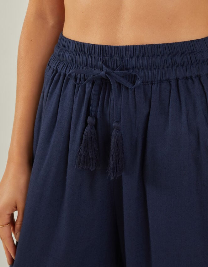 Accessorize Wide Leg Beach Trousers Blue