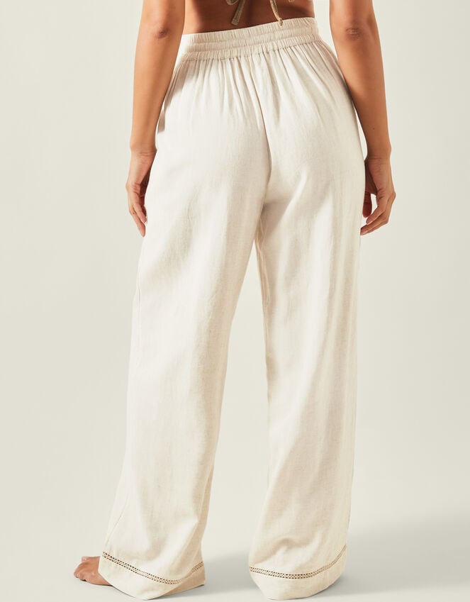 Accessorize Wide Leg Beach Trousers Camel