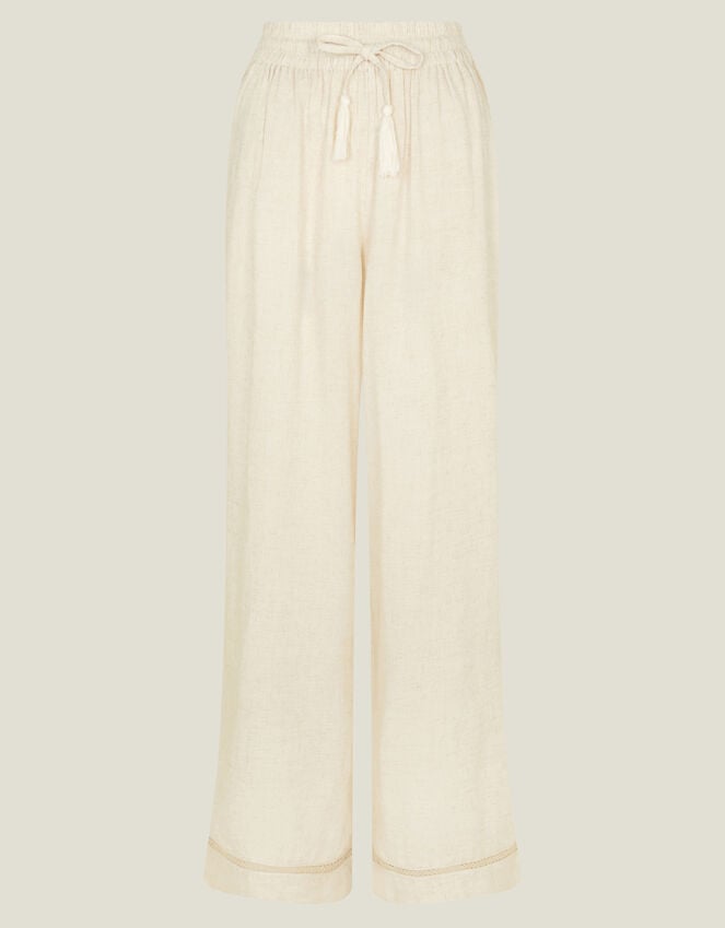 Accessorize Wide Leg Beach Trousers Camel