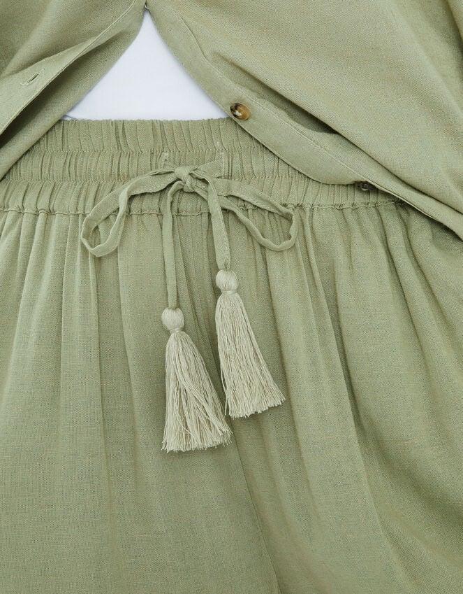 Accessorize Wide Leg Beach Trousers Green