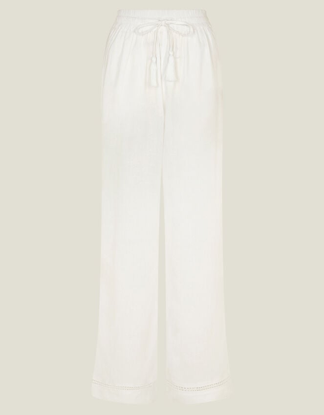 Accessorize Wide Leg Beach Trousers White