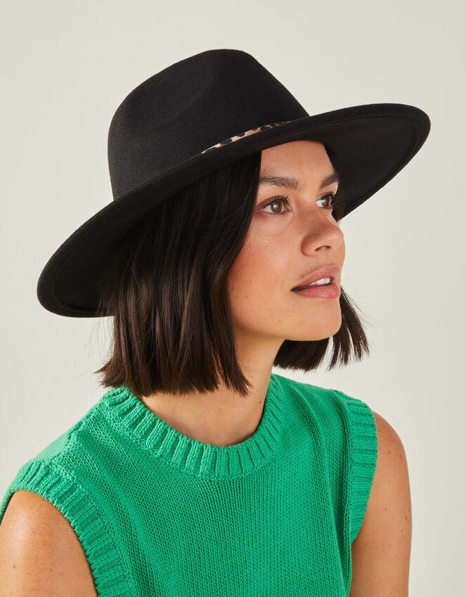 Accessorize Wool Fedora Hat Black