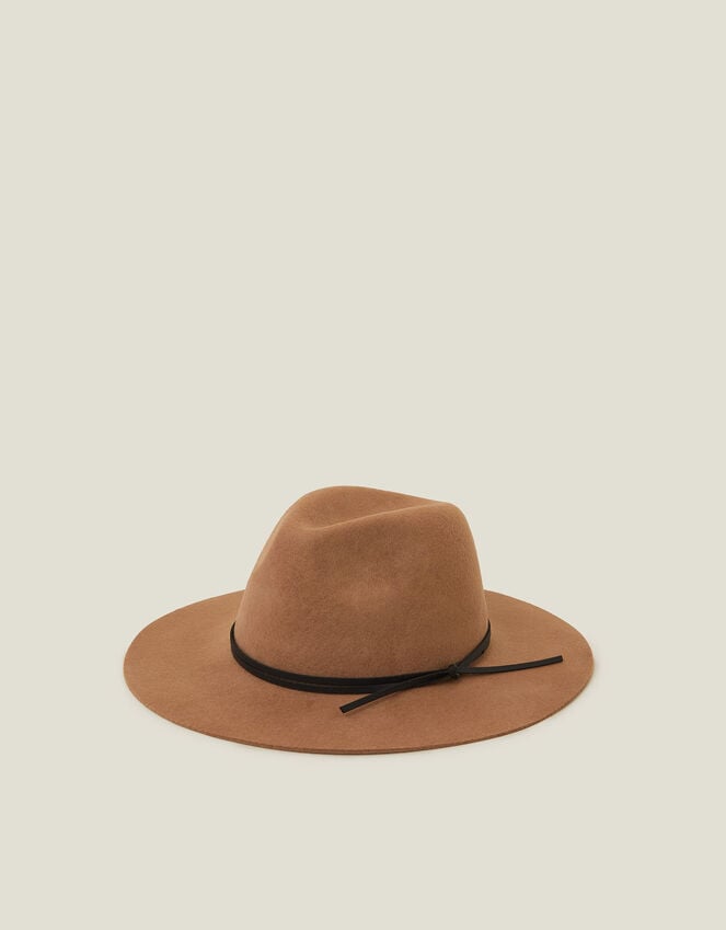 accessorize Wool Fedora Hat Camel