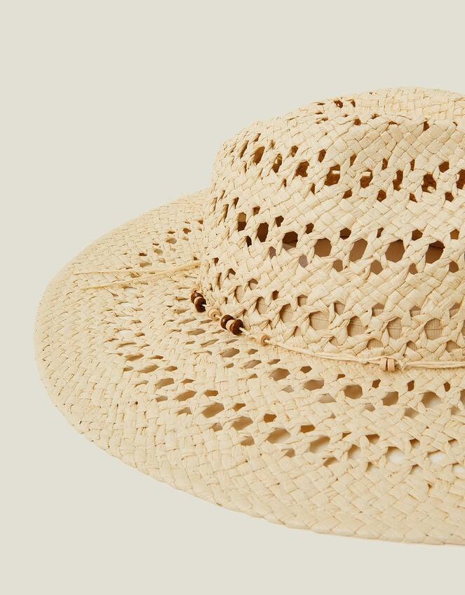 Accessorize Woven Beaded Fedora Hat