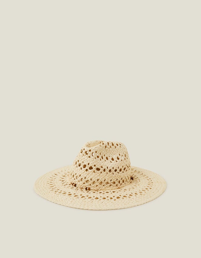 accessorize Woven Beaded Fedora Hat